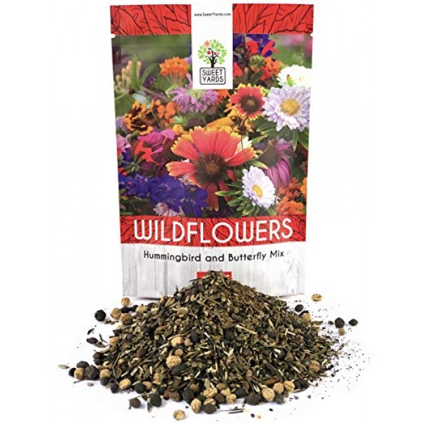 Bulk Wildflower Seeds Butterfly and Humming Bird Mix - 1/4 Pound B...