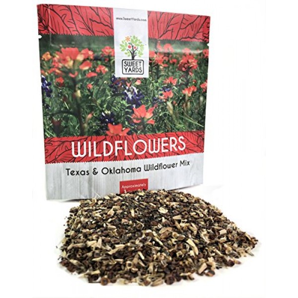 Texas Oklahoma Wildflower Seeds Mixture - Bulk 1 Ounce Packet - Ov...