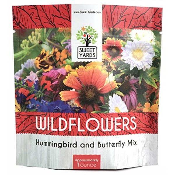 Wildflower Seeds Butterfly and Humming Bird Mix - Large 1 Ounce Pa...