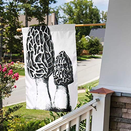 Swibell Black Morel Premium Garden Flag, Yard Flags 12x18 in Doubl...