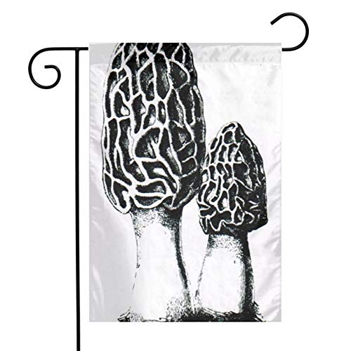 Swibell Black Morel Premium Garden Flag, Yard Flags 12x18 in Doubl...