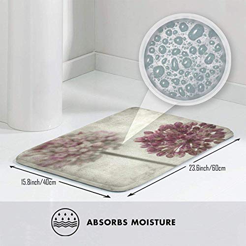 Wild Leek Flowers Bath Mat Polyester Front Door Mat Bathroom Rugs ...