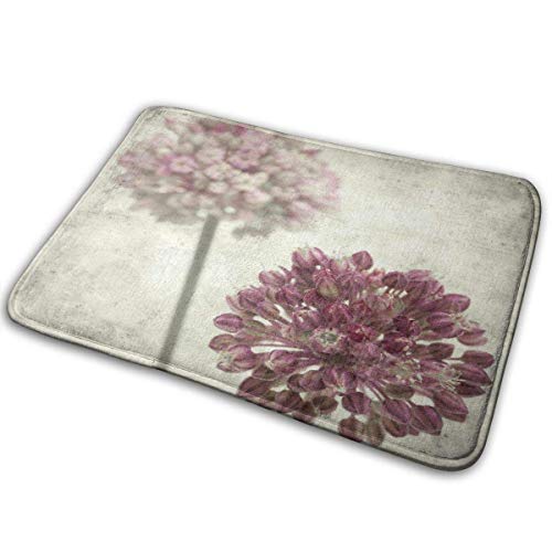 Wild Leek Flowers Bath Mat Polyester Front Door Mat Bathroom Rugs ...