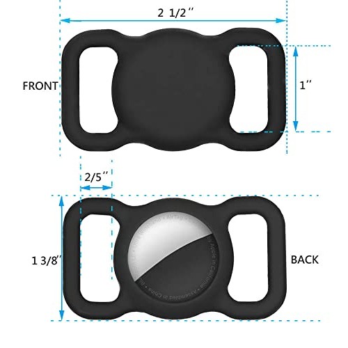Airtag Dog Collar Holder2 Pack for Apple Airtags Anti-Lost Air T...