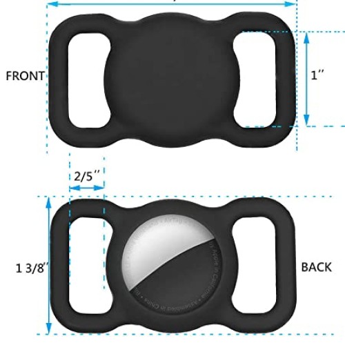 Airtag Dog Collar Holder2 Pack for Apple Airtags Anti-Lost Air T...