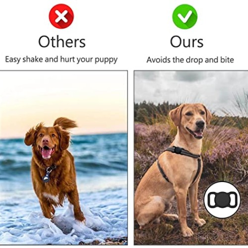 Airtag Dog Collar Holder2 Pack for Apple Airtags Anti-Lost Air T...