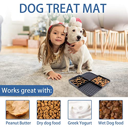 Lick Mat for Dogs 2 in 1 Slow Feeder Dog Bowls Anxiety Relief Solu...