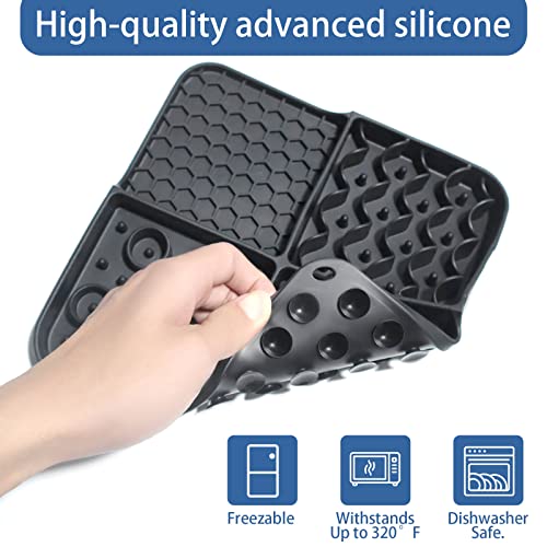 Lick Mat for Dogs 2 in 1 Slow Feeder Dog Bowls Anxiety Relief Solu...