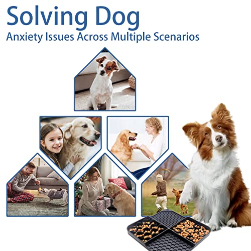 Lick Mat for Dogs 2 in 1 Slow Feeder Dog Bowls Anxiety Relief Solu...