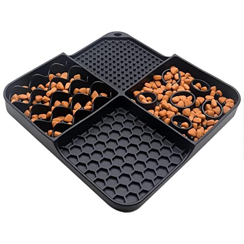 Lick Mat for Dogs 2 in 1 Slow Feeder Dog Bowls Anxiety Relief Solu...