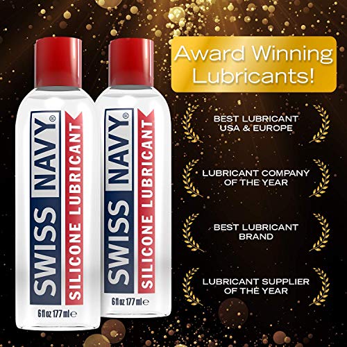 Swiss Navy Premium Silicone Based Lubricant, 6 Ounce Personal Lube...
