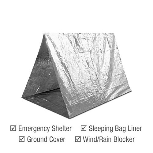 Emergency Mylar Thermal Blankets 4-Pack + Bonus Signature Gold F...
