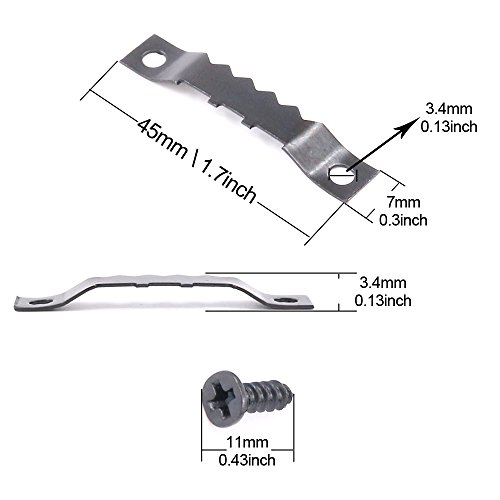 120 Pcs Sawtooth Picture Frame Hanging Hangers Double Hole with Sc...