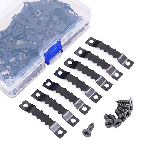 120 Pcs Sawtooth Picture Frame Hanging Hangers Double Hole with Sc...