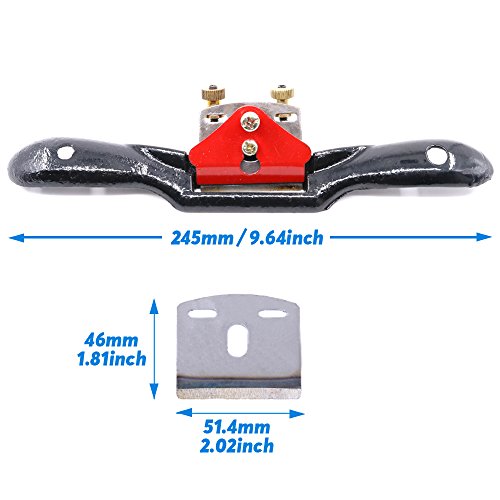 Swpeet 10 Adjustable SpokeShave with Flat Base, Metal Blade Wood...