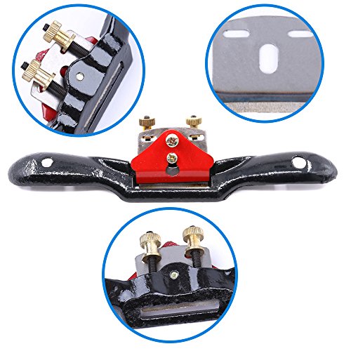 Swpeet 10 Adjustable SpokeShave with Flat Base, Metal Blade Wood...