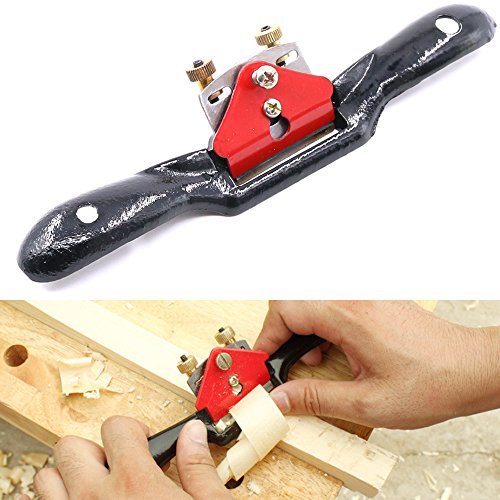 Swpeet 10 Adjustable SpokeShave with Flat Base, Metal Blade Wood...