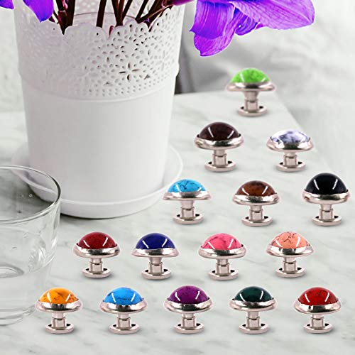 Swpeet 150Pcs 10mm 15 Colors Leathercraft Turquoise Rapid Rivets S...