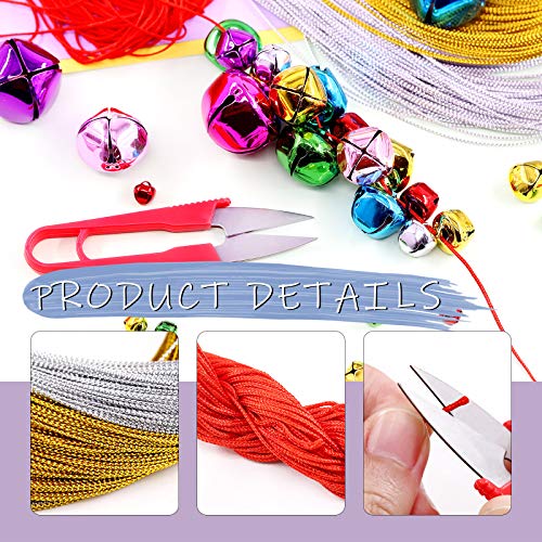 Swpeet 154Pcs Colorful 8mm-30mm Big Sizes Christmas Jingle Bells A...