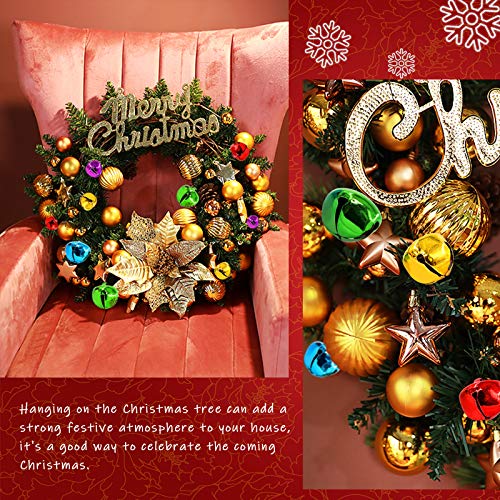 Swpeet 154Pcs Colorful 8mm-30mm Big Sizes Christmas Jingle Bells A...