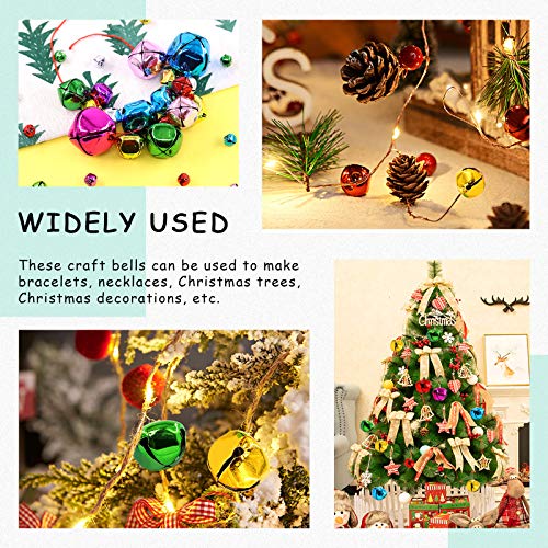 Swpeet 154Pcs Colorful 8mm-30mm Big Sizes Christmas Jingle Bells A...