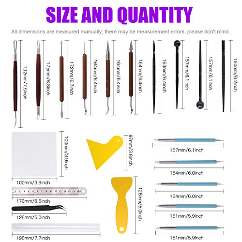 Swpeet 21Pcs Modeling Clay Sculpting Tools Kits, Handle Double-Sid...