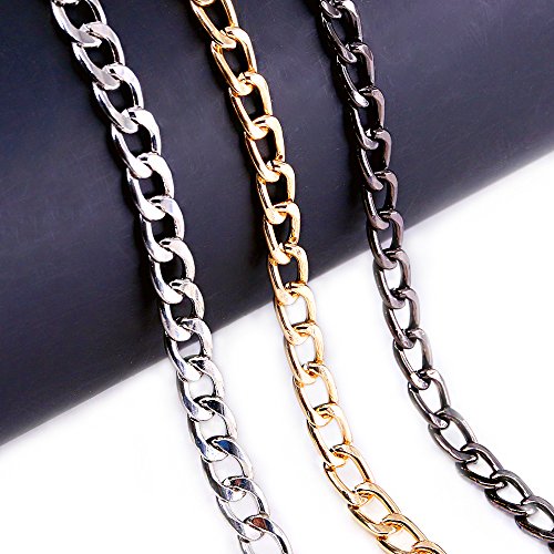 Swpeet 3Pcs Luxury Fashion 47 Inche Replacement Flat Chain Strap w...
