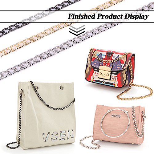 Swpeet 3Pcs Luxury Fashion 47 Inche Replacement Flat Chain Strap w...