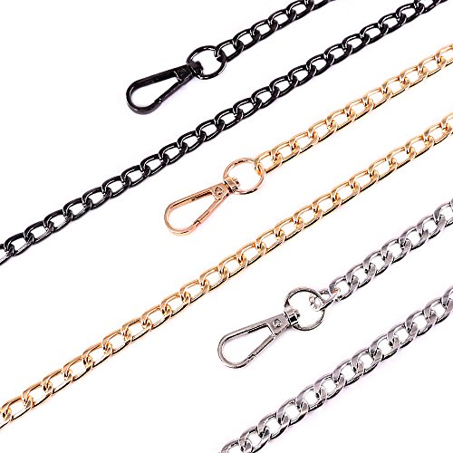 Swpeet 3Pcs Luxury Fashion 47 Inche Replacement Flat Chain Strap w...