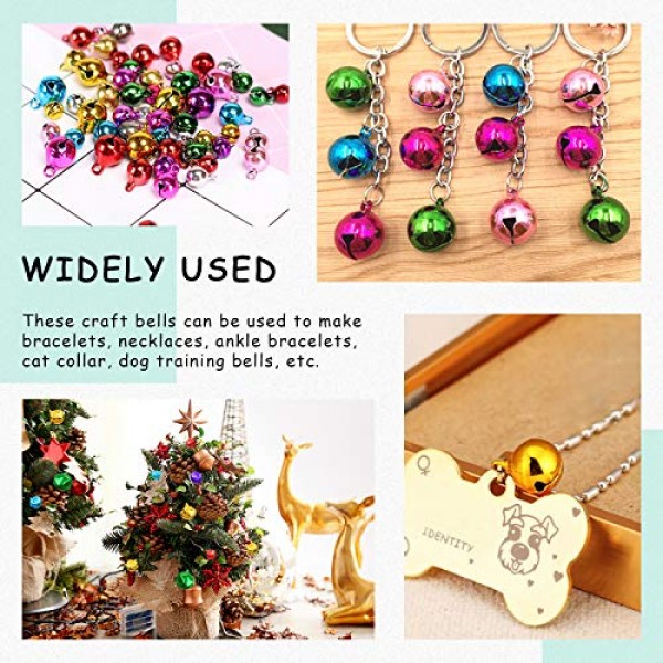 Swpeet 403Pcs Colorful 4 Sizes Christmas Jingle Bells Assortment K...
