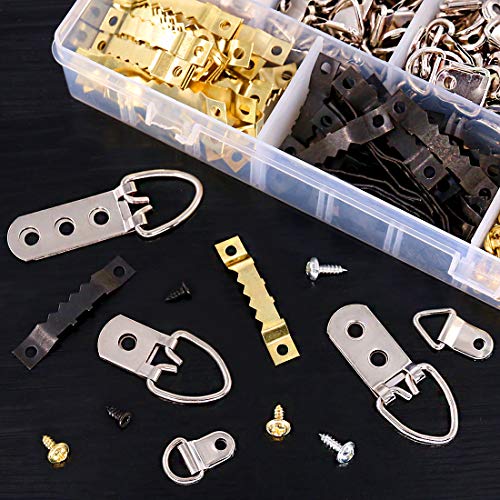 Swpeet 415Pcs Picture Hangers Kit with Screws, Heavy Duty Assorted...