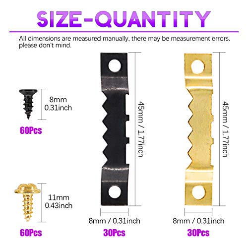 Swpeet 415Pcs Picture Hangers Kit with Screws, Heavy Duty Assorted...