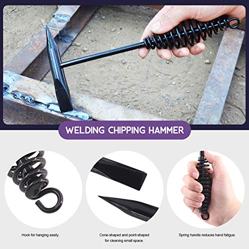 Swpeet 4Pcs 10 Inch Scratch Wire Brush Welding Hammers Slag Remova...