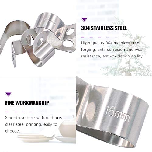 Swpeet 50Pcs 304 Stainless Steel 6mm-16mm Vinyl Coated Cable Clamp...