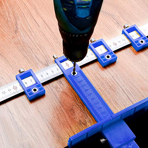 Swpeet 5Pcs Cabinet HardwareJig Kit, Including Adjustable Punch Lo...