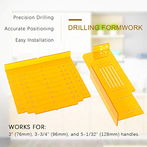 Swpeet 5Pcs Cabinet HardwareJig Kit, Including Adjustable Punch Lo...