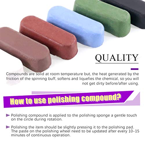 Swpeet 8Pcs Polishing Compound Kit, Including 2Pcs White Diamond, ...