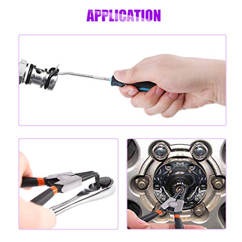 Swpeet 8Pcs Snap Ring Pliers with Pick and Hook Set, 4Pcs Heavy Du...