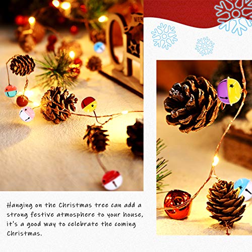 Swpeet 9Pcs Colorful Christmas Jingle Bells Kit,8 Colors Metal Bel...