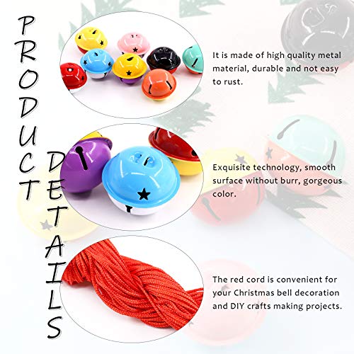 Swpeet 9Pcs Colorful Christmas Jingle Bells Kit,8 Colors Metal Bel...