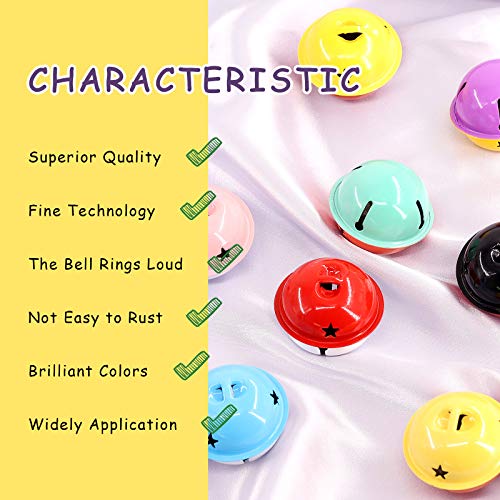 Swpeet 9Pcs Colorful Christmas Jingle Bells Kit,8 Colors Metal Bel...