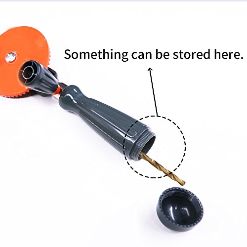 Swpeet Powerful Speedy Hand Drill 1/4-Inch Capacity with 13Pcs Dri...