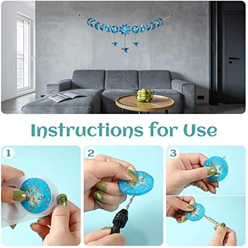 SY.Doot Resin Silicone Molds Sun Moon Stars Mould Resin Crafts DIY...