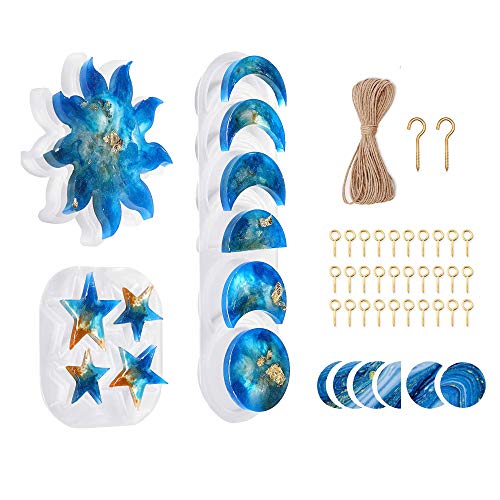 SY.Doot Resin Silicone Molds Sun Moon Stars Mould Resin Crafts DIY...