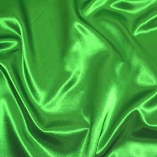 Bridal Satin Fabric Kelly Green