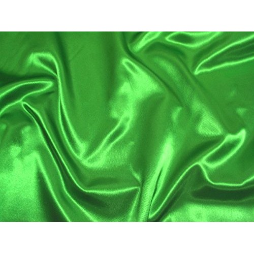 Bridal Satin Fabric Kelly Green
