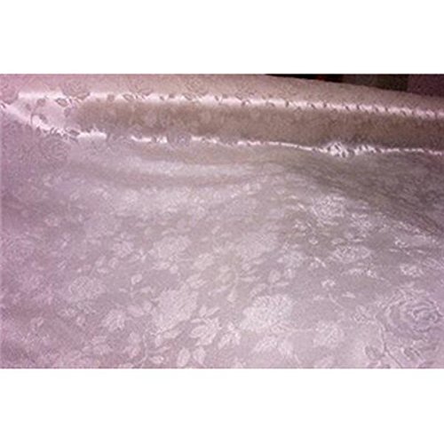 Floral Jacquard Brocade Satin Fabric by The Yard Ivory