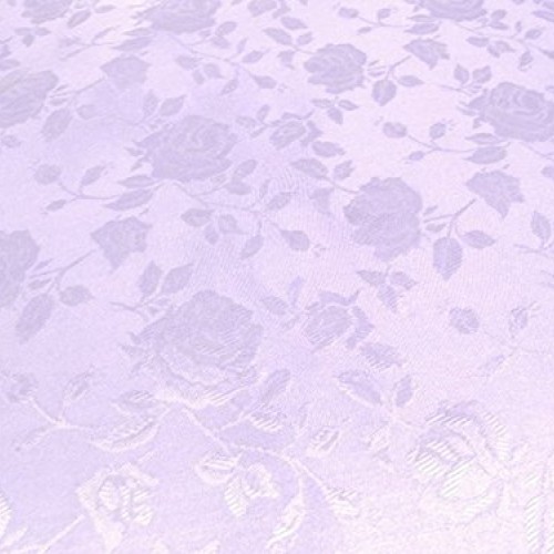 Floral Jacquard Brocade Satin Fabric by The Yard Lavender