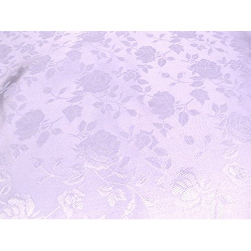 Floral Jacquard Brocade Satin Fabric by The Yard Lavender