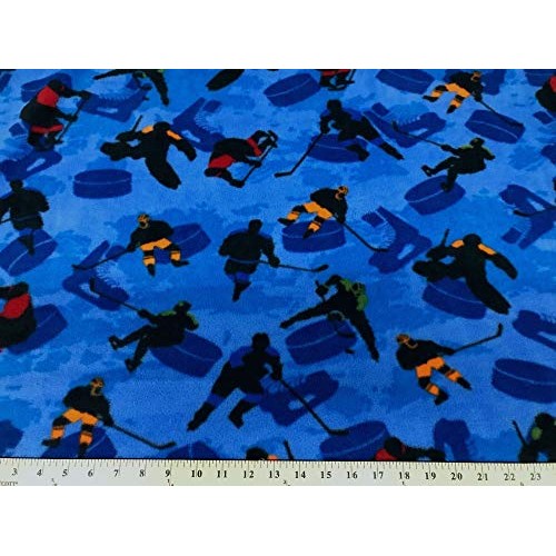 Hockey Fleece Fabric Blue 480
